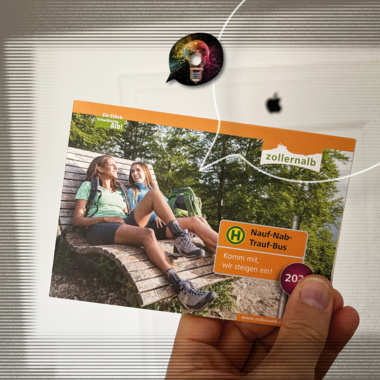 Wirtschafts Förderung Zollernalbkreis Flyer Kauf Tab Traum Bus